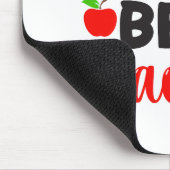 Süße rote Welts beste Lehrertypografie Mousepad (Ecke)
