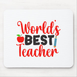 Süße rote Welts beste Lehrertypografie Mousepad