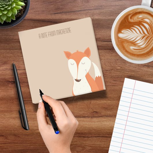 Süße Rotfuchs-Waldtiere für Kinder Post-it Klebezettel