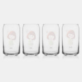 Süße Rothaarige Mädchen Glas Set (Hinten)