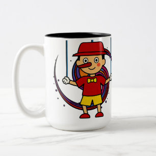 Süße Rotmützen-Figur Zweifarbiges Kaffeetasse