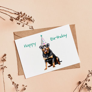 Süße Rottweiler-Hunde-Geburtstagskarte Karte