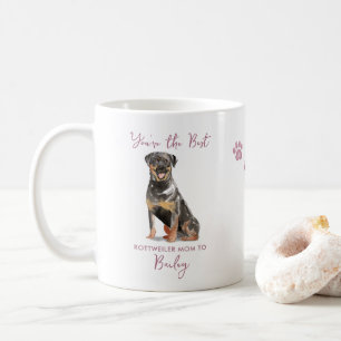 Süße Rottweiler-Wasserfarbe Beste Hundemutter Fo Kaffeetasse