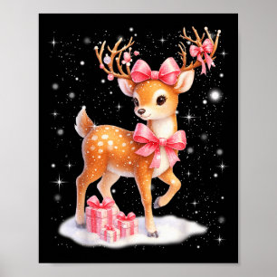 Süße Rudolph Nk Coquette Schlafanzüge Weihnachten Poster