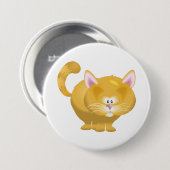 Süße runde getigerte Katze Button (Vorne & Hinten)