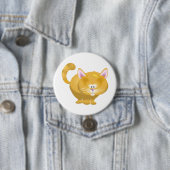 Süße runde getigerte Katze Button (Beispiel)