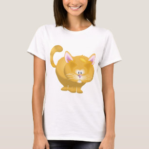 Süße runde Ginger Tabby Katze T-Shirt