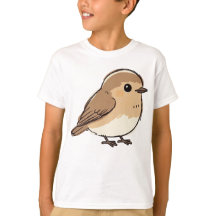 Süße rundliche Vogel-Illustration - Handgezeichnet