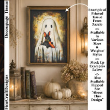Süße rustikale Halloween-Geist & Hase FS4R Decoupa