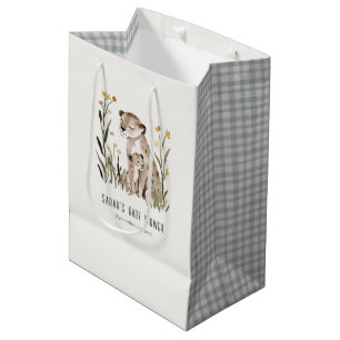Süße rustikale Mumie und Baby-Tiger-Laub Baby-Part Mittlere Geschenktüte