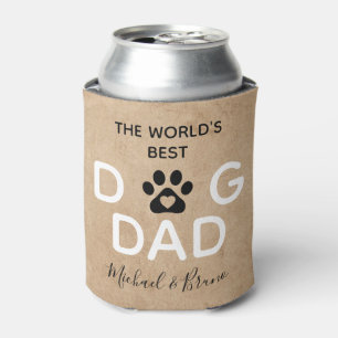 Süße Rustikale Welt Best Dog Dad Foto Dosenkühler