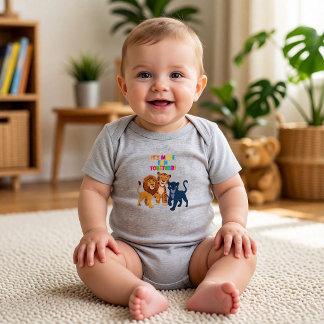 Süße Safari-Freunde Zusammen macht es mehr Spaß Baby Strampler