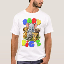 Süße Safari-Kinderzimmer-Illustration mit den Big T-Shirt