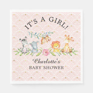 Süße Safari-Tier-Babyparty-Papierservietten Serviette
