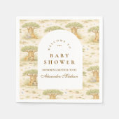 Süße Safari-Tiere Baby Shower Serviette (Vorderseite)