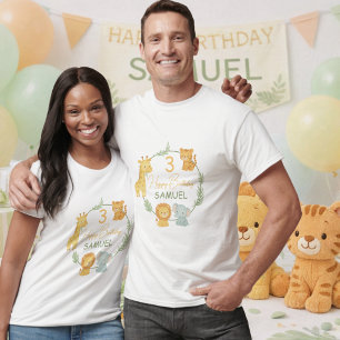 Süße Safari-Tiere Dschungel Kinder Geburtstag T-Shirt