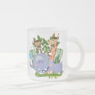 Süße Safari-Tiere Mattglastasse