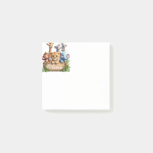 Süße Safari-Tiere Personalisierte Haftnotizen Post-it Klebezettel