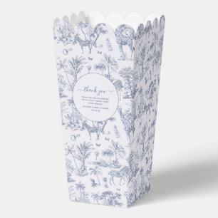 Süße Safari Toile de Jouy Blaues Geschenk zur Ba Geschenkschachtel