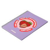 Süße saftige Erdbeeren Sommer Obst Design Notizblock (Linke Seite)