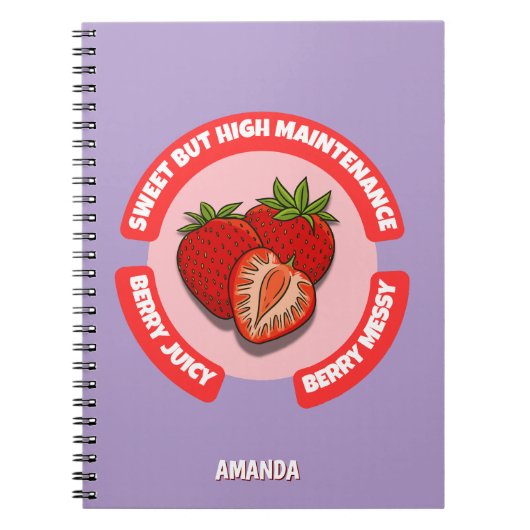Süße saftige Erdbeeren Sommer Obst Design Notizblock (Vorderseite)