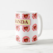 Süße saftige Erdbeeren Sommerfrüchte Kaffeetasse (VorderseiteRechts)