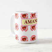 Süße saftige Erdbeeren Sommerfrüchte Kaffeetasse (Vorderseite Links)