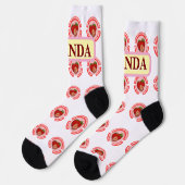 Süße saftige Erdbeeren Sommerfrüchte  Socken (Linkes Detail)