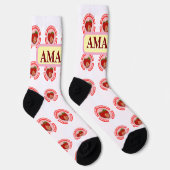 Süße saftige Erdbeeren Sommerfrüchte  Socken (Rechts)