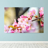 Süße Sakura Blume im Garten im Frühling Leinwanddruck (Insitu (Holzboden))