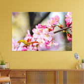 Süße Sakura Blume im Garten im Frühling Leinwanddruck (Insitu (Wohnzimmer))