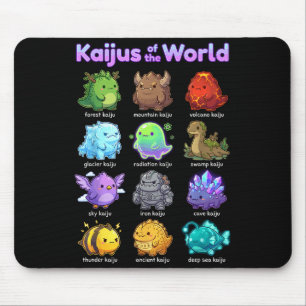Süße Sammlung mythischer Bestien Kawaii Kaiju Char Mousepad