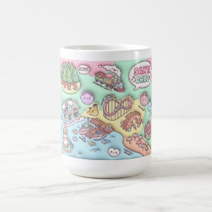 Süße Santa Cruz Kalifornien Stadtteilkarte UCSC Kaffeetasse