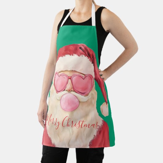Süße Santa-Herzbrille Weihnachtskunst Schürze (InSitu)