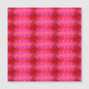 Süße Sarah-Farben warmes Rosa und verbrannte Orang Magnetkarte