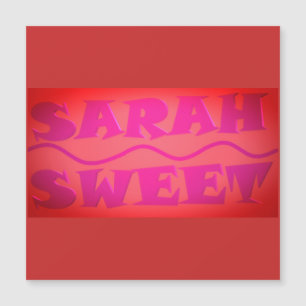 Süße Sarah-Farben warmes Rosa und verbrannte Orang Magnetkarte