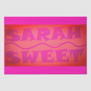 Süße Sarah-Farben warmes Rosa und verbrannte Orang Seidenpapier