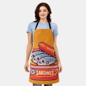 Süße Sardinen Fisch Cartoon Schürze (Getragen)