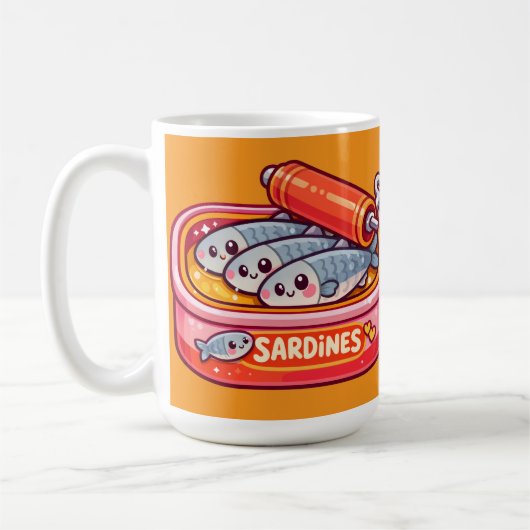 Süße Sardinen können rosa orange sein Kaffeetasse (Links)