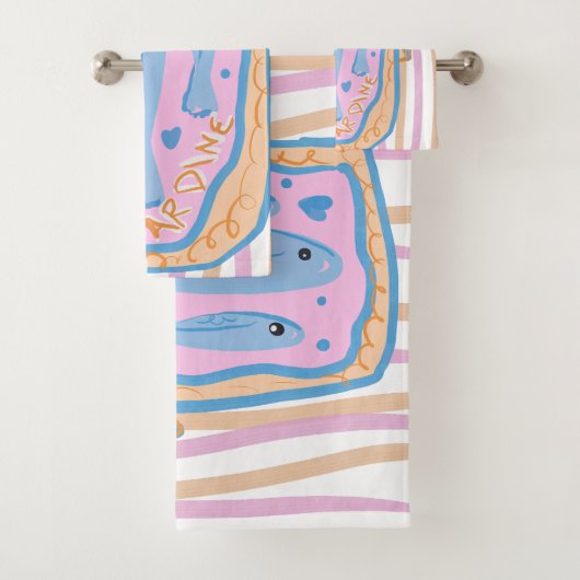 Süße Sardinen-Kunst Badhandtuch Set (Insitu)