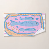 Süße Sardinen-Kunst Badhandtuch Set (Handtuch)
