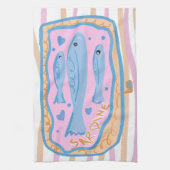 Süße Sardinen-Kunst Geschirrtuch (Vertikal)