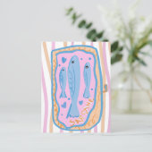 Süße Sardinen-Kunst Postkarte (Stehend Vorderseite)