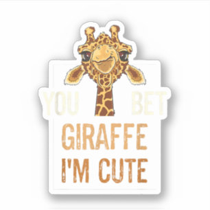 Süße sarkastische Giraffe Tierliebhaber klar doch  Aufkleber