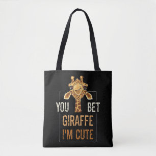 Süße sarkastische Giraffe Tierliebhaber klar doch  Tasche