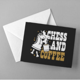 Süße Schach- und Kaffee-Schachliebhaber-Ritter-Kun Postkarte