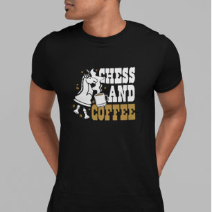 Süße Schach- und Kaffee-Schachliebhaber-Ritter-Kun T-Shirt