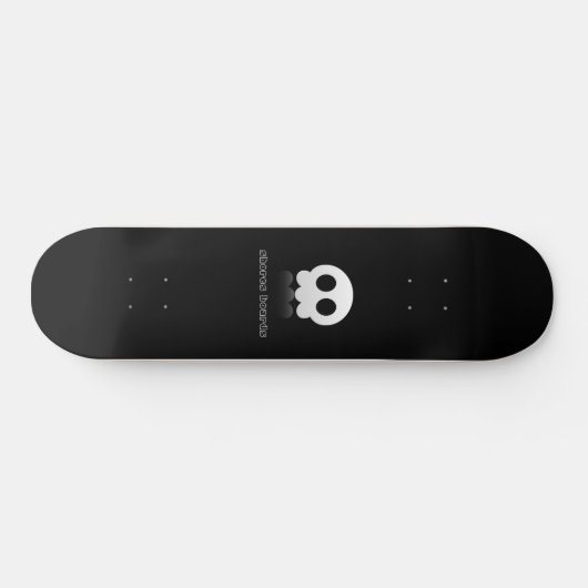 Süsse-Schädel-Schwarzes Skateboard (Horizontal)