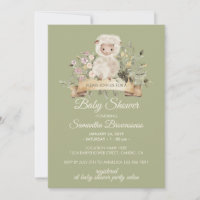 Süße Schaf-Botanical-Sage-Baby-Party