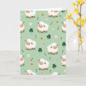 Süße Schaf Frühlings Szene Karte (Gelbe Blume)